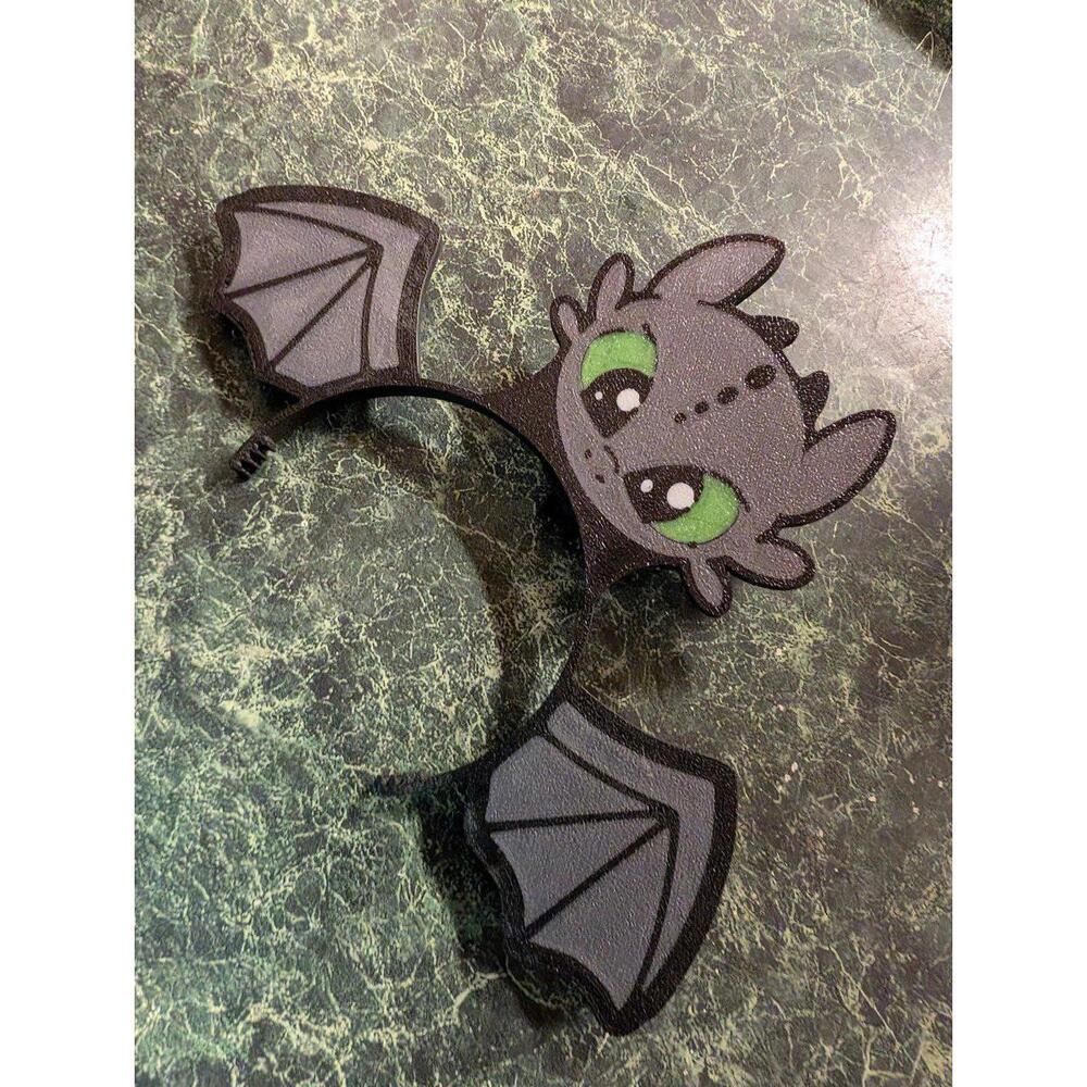 Labubu Toothless Dragon Headband 3D Printed – Doll Accessory - Picture 3 of 4